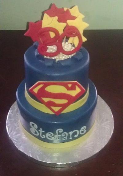 Superman Theme Cake  - Cake by Hakima Lamour 