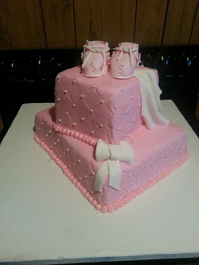 booties and blanket - Cake by Caking Around Bake Shop