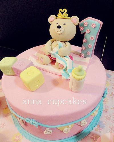 cutey teddy bear  - Cake by annacupcakes