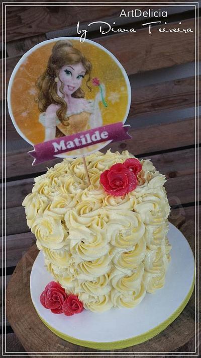 Bolo Princesa Bela - Belle Cake (Beauty and the Beast) - Cake by Unique Cake's Boutique