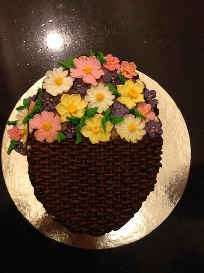Flower Basket - Cake by cakesncuppies