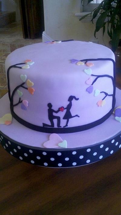 " I DO" Engagement cake. - Cake by Loretta