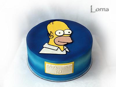 Homer Simpson Cake.. - Cake by Lorna