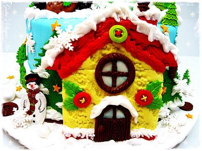 Christmas cake with honey house - Cake by Galya's Art 