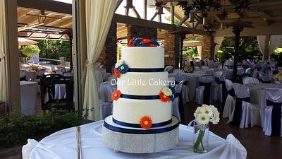Gerbera Daisy Wedding cake - Cake by gizangel