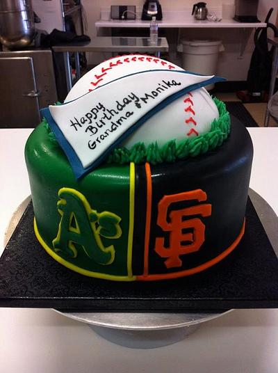 A's & Giants - Cake by Traci Downey