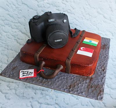 Camera and suitcase - Cake by Ankita Singhal