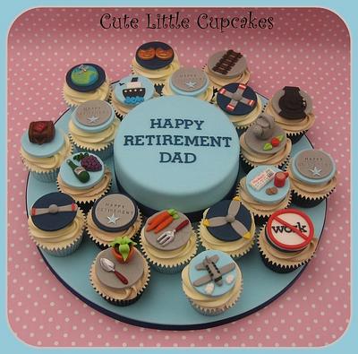 Retirement Cake & Cupcakes - Cake by Heidi Stone