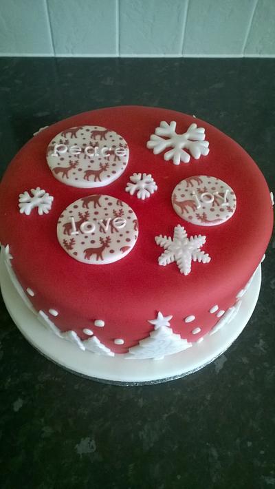Peace Love & Joy at Christmas - Cake by Combe Cakes