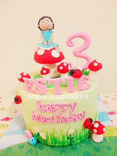 Mushroom Little Girl Cake - Cake by annacupcakes