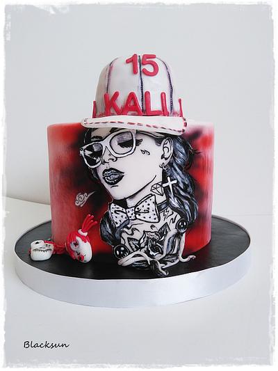 Hand painted birthday cake - Cake by Zuzana Kmecova