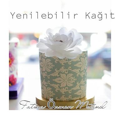 wafer paper flowers cake - Cake by FatmaOzmenMetinel
