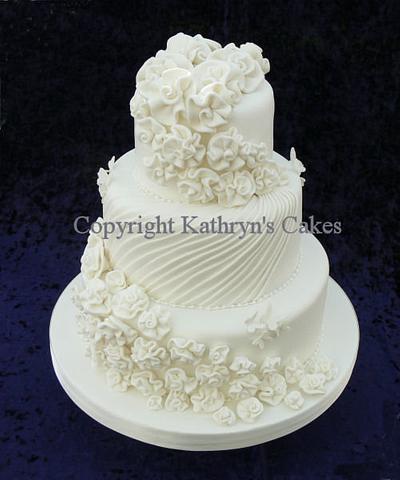 All White Wedding Cake - Cake by KathrynsCakes