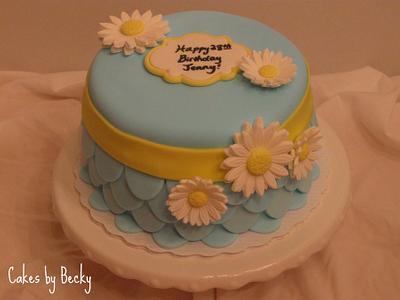 Daisy Birthday Cake - Cake by Becky Pendergraft