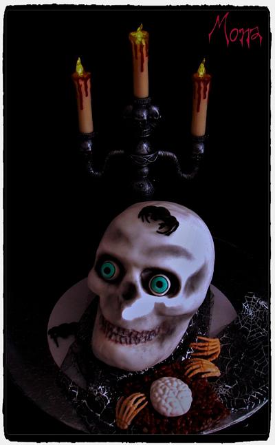 Fright Night 3D Skeleton Head - Cake by Mona