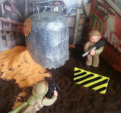 black ops 2 birthday cake with sniper and silo - Cake by kellywalker123