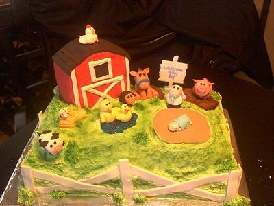 Baby Barnyard - Cake by Traci