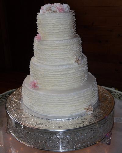 Ruffle Wedding Cake - Cake by Cathy Leavitt