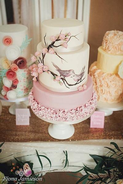Birds & Blossoms - Cake by TLC