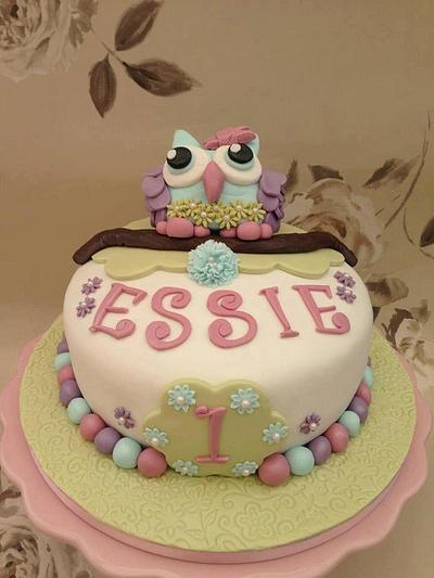 Owl in bloom - Cake by Samantha
