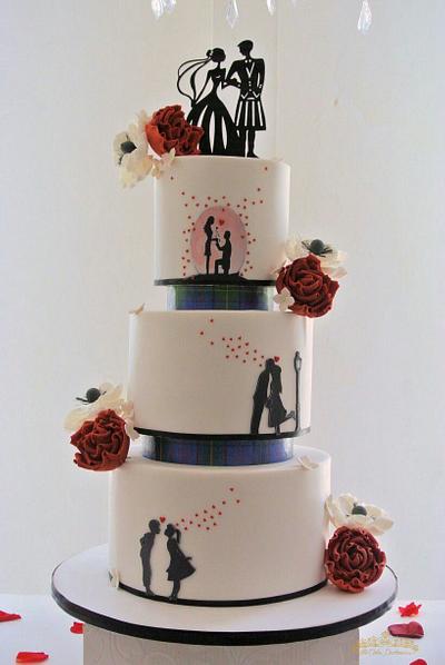 Silhouette Wedding Cake : Take 2 - Cake by Sumaiya Omar - The Cake Duchess 
