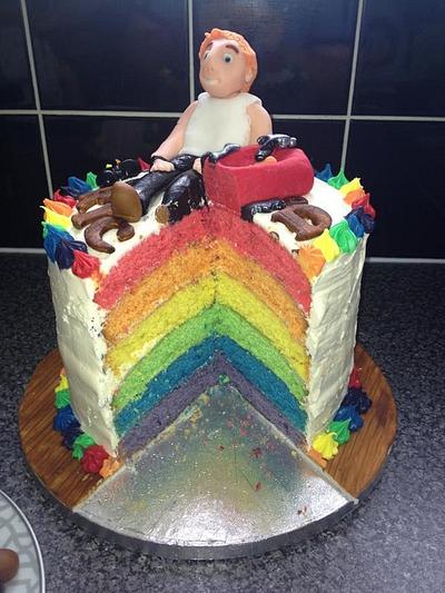 Joiner's Rainbow Layer Cake - Cake by Tracey