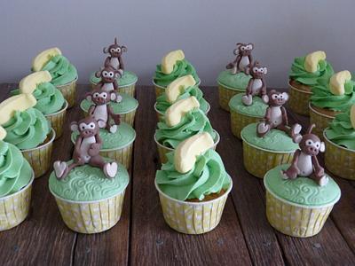 Monkey Banana Cupcakes - Cake by SugarAllure