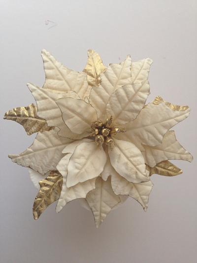 White Poinsettia - Cake by Vanessa Figueroa