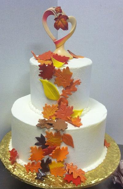 fall wedding - Cake by KoffeeKupBakery