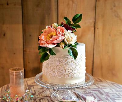 Sweet Rustic Wedding - Cake by Jeanne Winslow