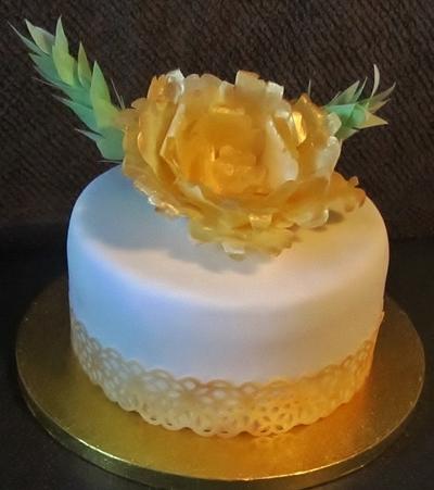 Wafer paper flower cake - Cake by Lelly