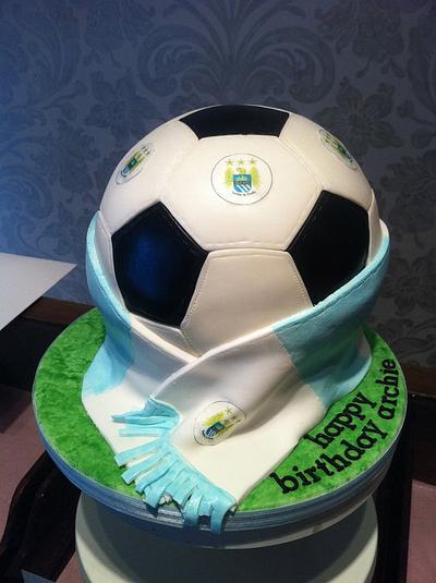 Manchester City Football Cake - Cake by Nina Stokes