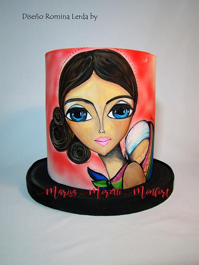 Torta pintura Coya (diseño artista Lerda R. por M. Morelli Monfort) - Cake by Marisa Morelli Monfort