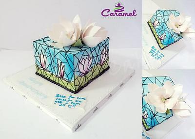 Painted cake - Cake by Caramel Doha