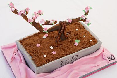 Bonsai - Pink and white - Cake by Lia Russo