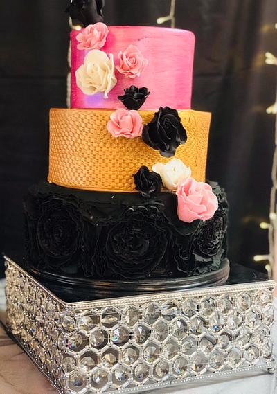 Rose Ruffled Cake - Cake by givethemcake