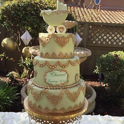 Laduree inspired baby shower cake - Cake by Fancy A Treat