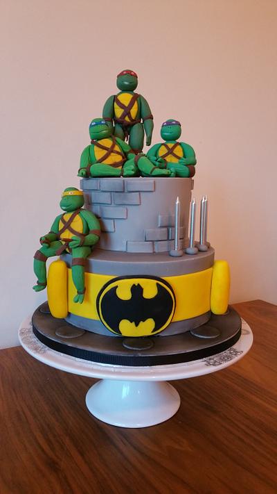 ninja turtles and batman  - Cake by Style me Sweet CAKES