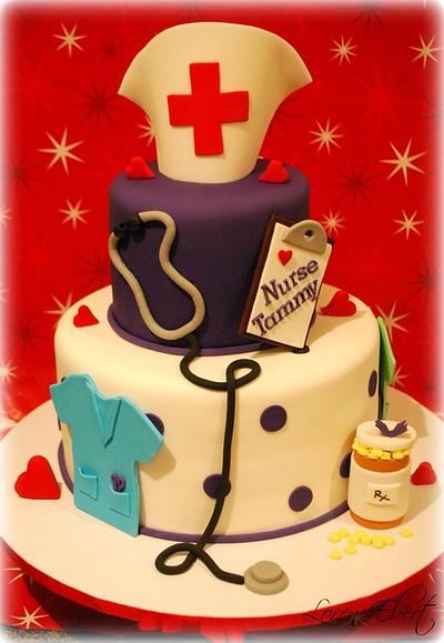 Nurse's Graduation Cake! - Cake by Loren Ebert