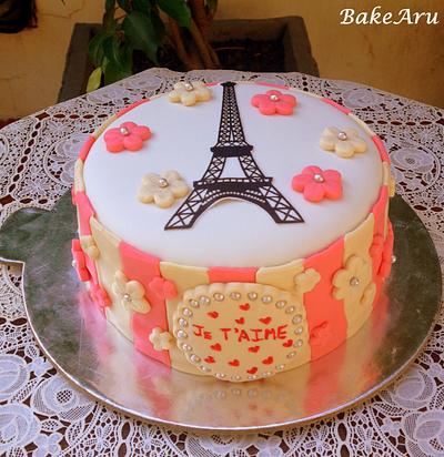 Love in Paris - Cake by BakeAru