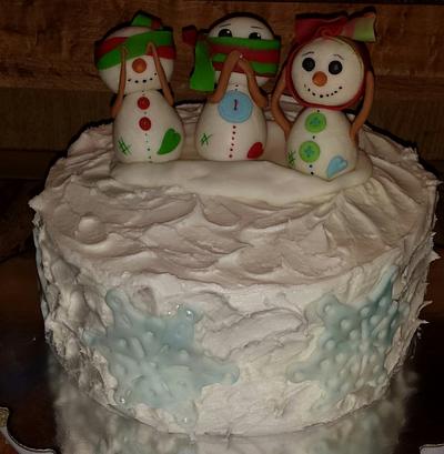 snowmen - Cake by bconfections