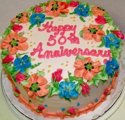 Buttercream 100% flower cake - Cake by Nancys Fancys Cakes & Catering (Nancy Goolsby)