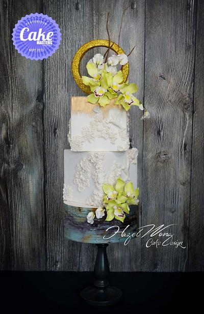 Cymbidium Orchid Wedding Cake - Cake by Hazel Wong Cake Design