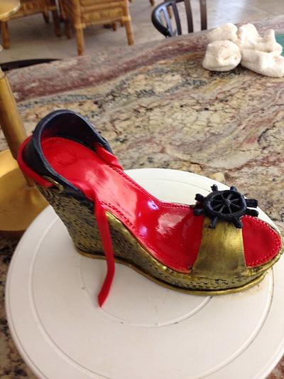 Nautical themed shoe - Cake by caymanancy
