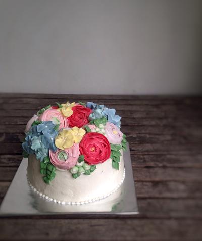 Buttercream flowers  - Cake by Pretty Special Cakes
