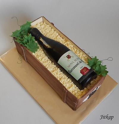 Víno v dárkové kazetě - Cake by Jitkap