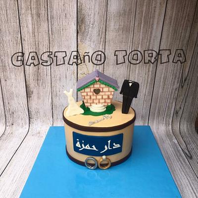 wedding birdhouse cake - Cake by Castaño torta Riham Ismail