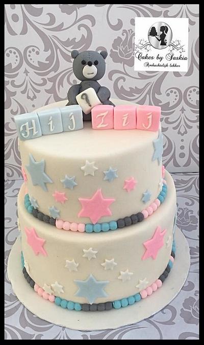My gender reveal cake - Cake by Cakes by Saskia