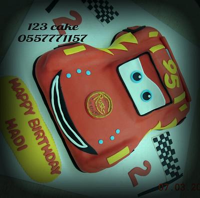 McQueen the red car  - Cake by Hiyam Smady