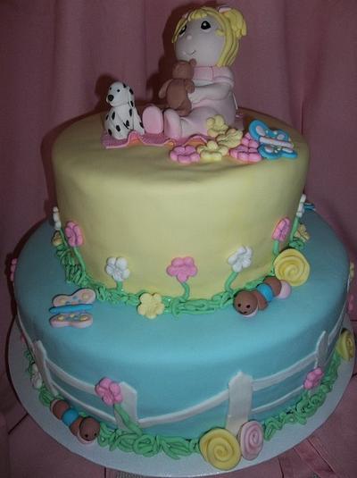 Precious Moments Baby Shower Cake - Cake by gemmascakes